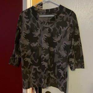 Norma Kamali Camo 3/4 sleeve